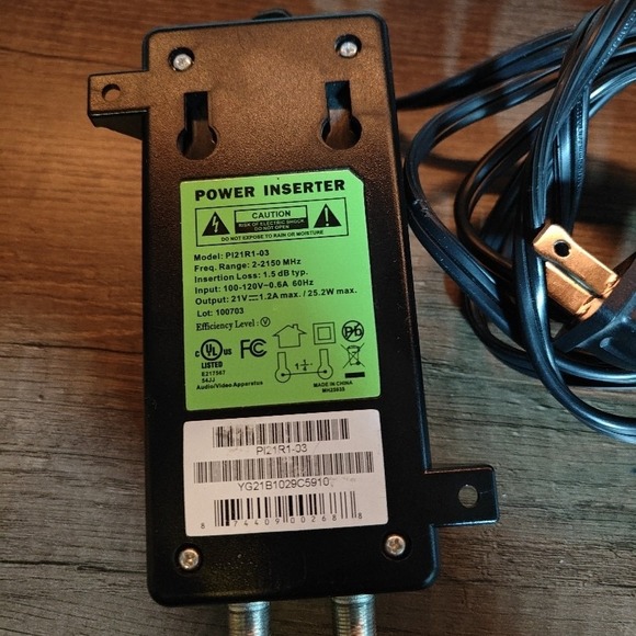 DIRECTV PI21R1-03 SWM Power Inserter 21V 1.2A Black Satellite TV - Picture 1 of 4